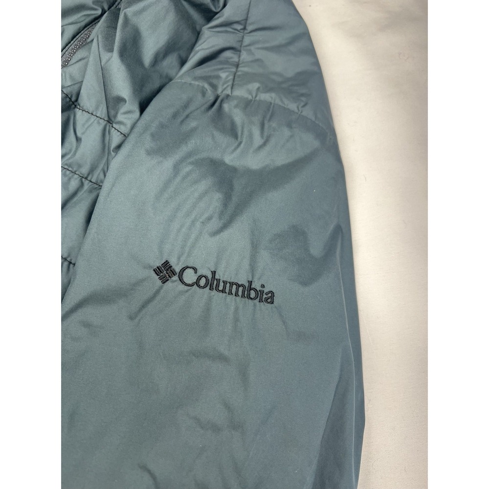 Vintage Columbia Interchange Puffer Jacket Women's M Black Sm Embroidered Swirls - Picture 6 of 16
